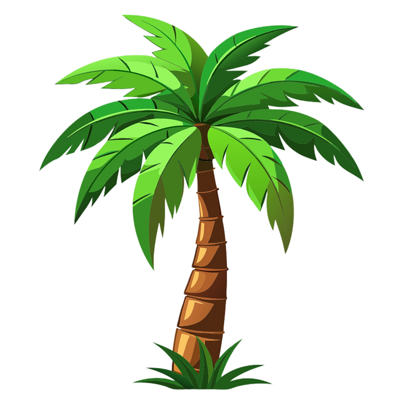 realistic palm tree vector image on transparent 11630628